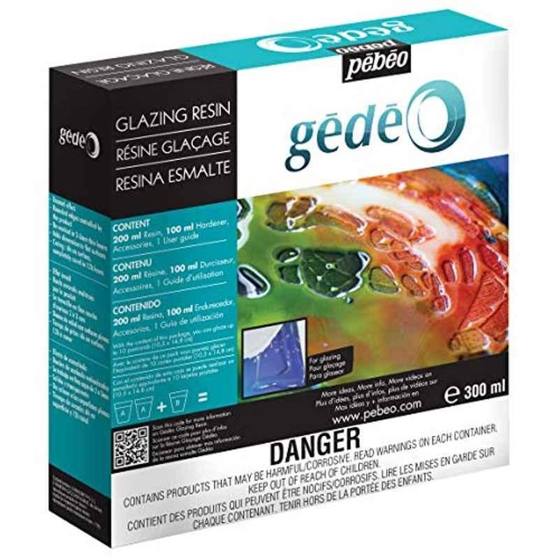 Pebeo Gedeo 300ml Clear Glazing Crystal Resin for Wood, Glass, Plastic & Metal