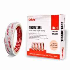 Oddy 36mmx6m Transparent Non-Woven Double Sided Tissue Tape, TS-3606 (Pack of 4)