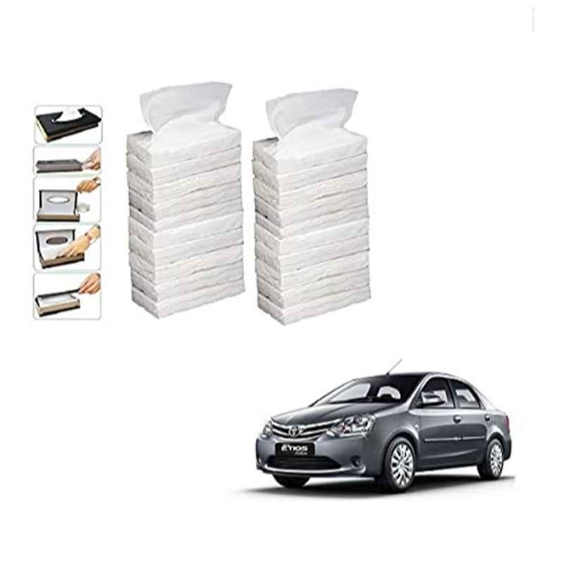 Kozdiko 100 Pulls Dispenser Box Refiller Tissue Paper with 200 Sheets for Toyota Etios (Pack of 20)