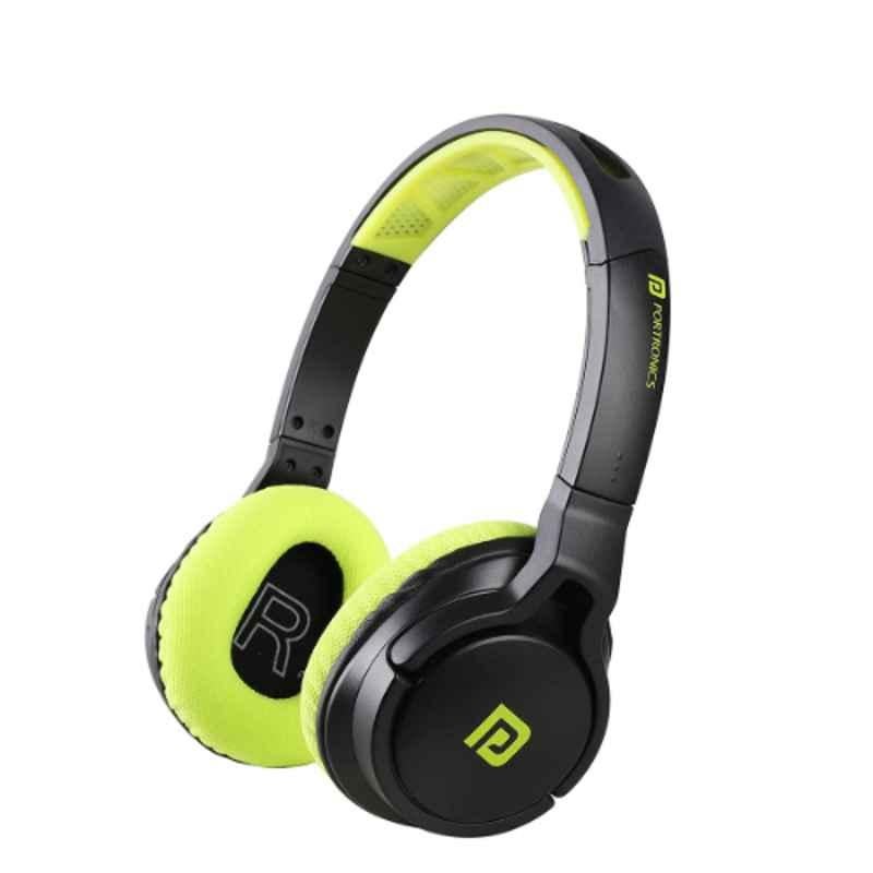 Portronics Muffs M1 Black & Green Wireless Headphone, POR 1512