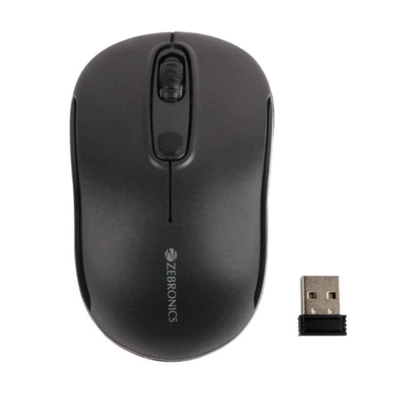 Zebronics Zeb-Dash Plus Black Wireless Mouse with USB Nano Receiver
