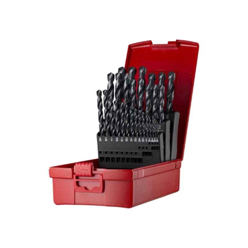 Dormer A19018 29 Pcs HSS Jobber Series Straight Shank Twist Drills Set, 0179451