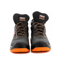 Darit Finder Leather Steel Toe Black Work Safety Shoes, ES-196-7, Size: 7