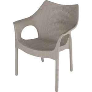 Supreme Cambridge Dark Beige Plastic & Polypropylene Outdoor Chair (Pack of 4)