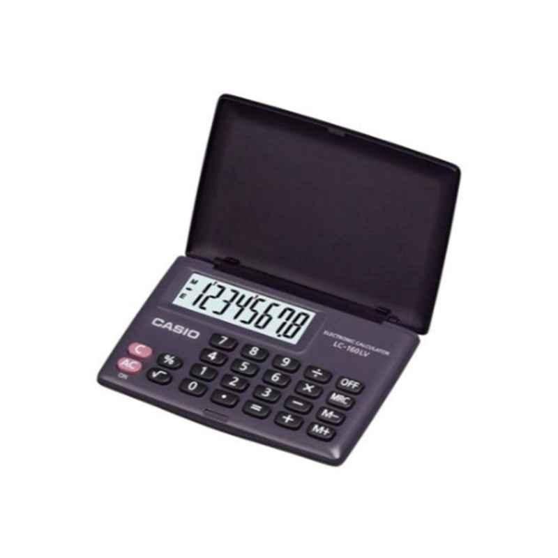 Casio LC160LVBK-R 117.5x87x8mm Grey Travel Pocket Calculator