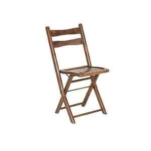 Angel Furniture 14x14x36 Inch Honey Finish Sheesham Wood Folding Chair, AFC-012