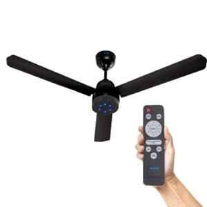 XUGA Aether F7D 28W 5 Star 380rpm Black BLDC 3 Blade Ceiling Fan with Remote & 2 Years Warranty on Motor, Sweep: 1200 mm