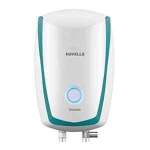 Havells Instanio 3 Litre 3000W White & Blue Instant Water Heater, GHWEIBPWB003