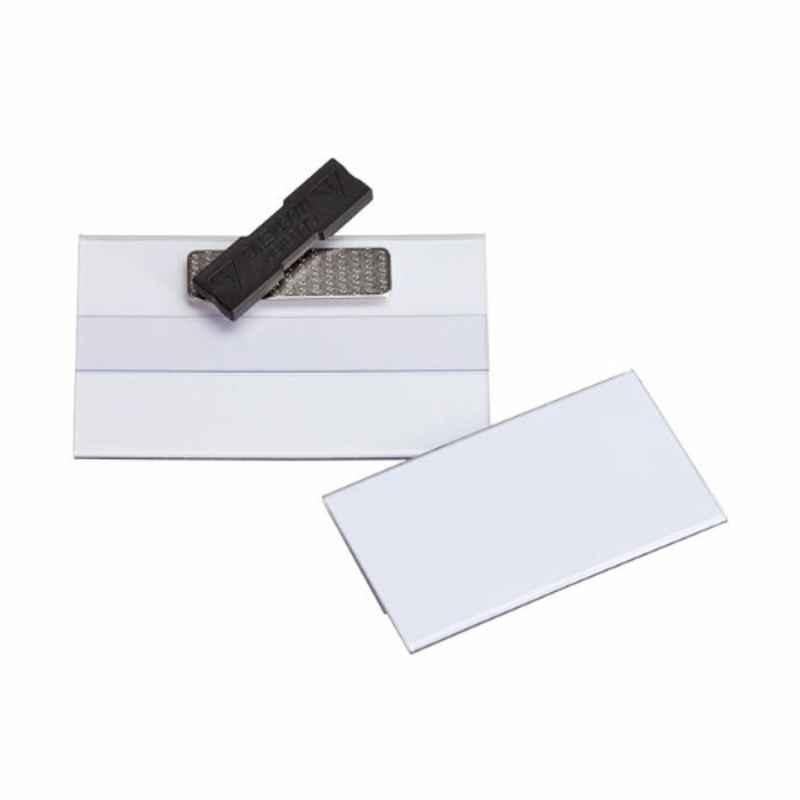 90mmx55m Magnetic PVC Name Badge with Safety Pin