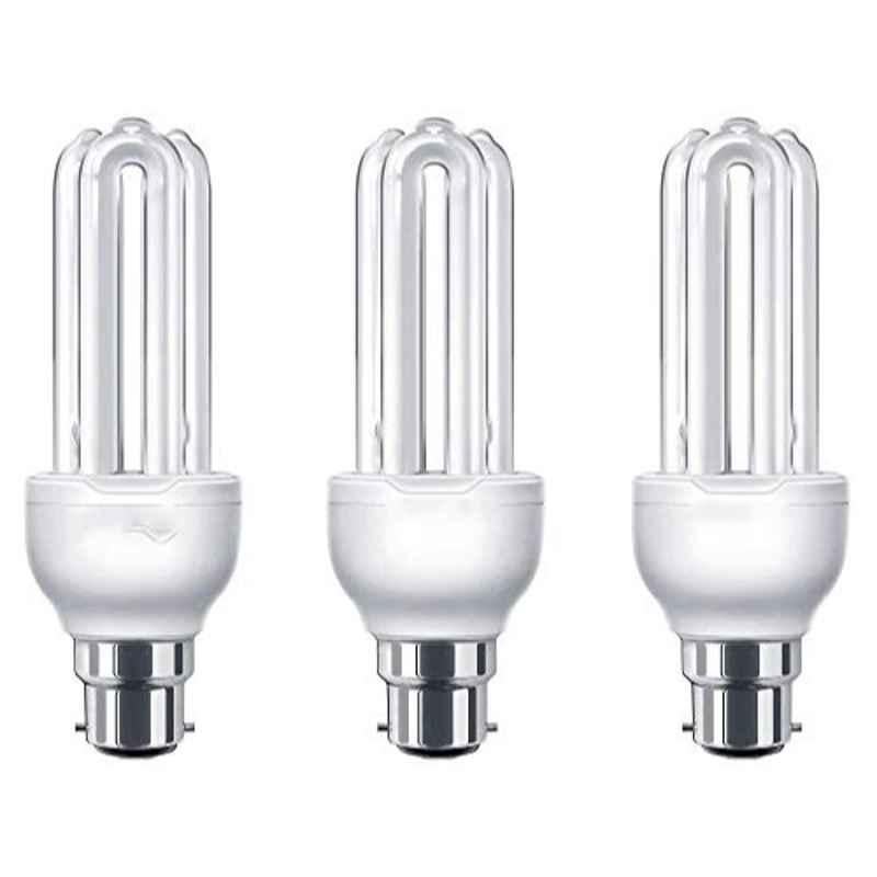 Philips 23W White B22 CFL Light Bulb (Pack of 3)