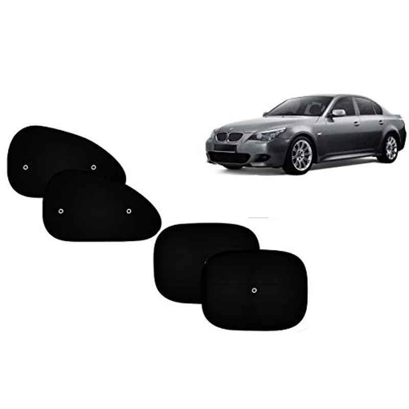 Auto Pearl 4 Pcs PVC & Mesh Black Window Side Sun Shade Set for BMW 525i