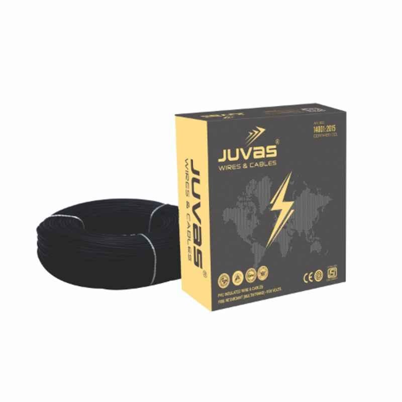 JUVAS 0.5 Sqmm 90m Black FR PVC Insulated Multistrand Copper Wire