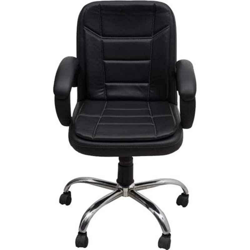 Sunview Dyanamic Medium Back Leatherette Black Office Chair