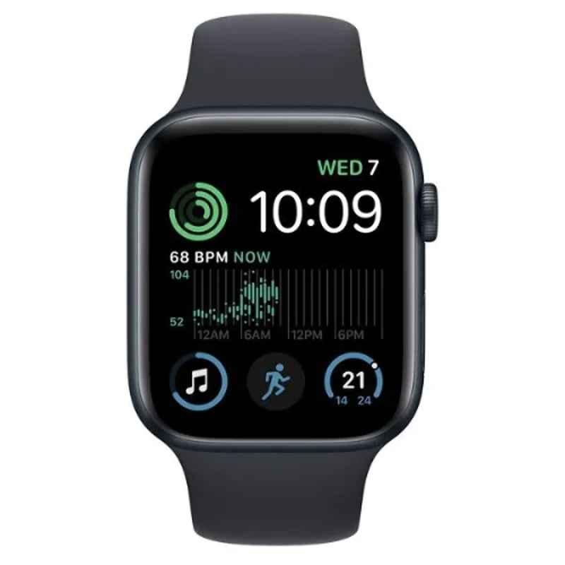 Apple iWatch SE 44mm Midnight Aluminium Case GPS Smart Watch with Sports Band, MNK03AE-SE-GPS