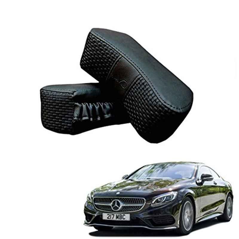 Kozdiko 2 Pcs Memory Foam Black Luxurious Neck Rest Set for Mercedes Benz S-Coupe, koz_41932
