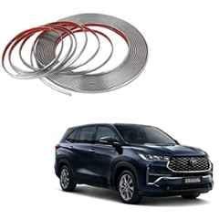 Kozdiko 10mm 20 Metres Car Side Window Silver Chrome Strip Beading Roll for Toyota Innova Hycross