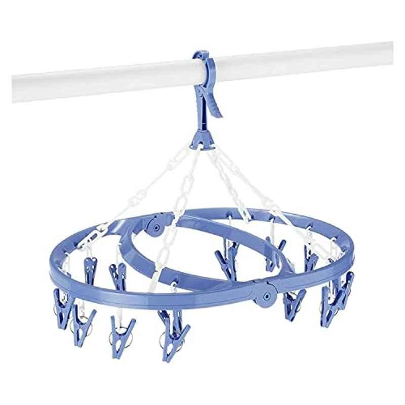 Whitmor Plastic Blue Clip & Drip Cloth Hanger, 6171-842