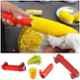 SM Red Plastic Corn Peeler & Cutter