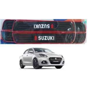 SureStrive 4 Pcs PVC & Rubber Black Car Door Sill Plate Set for Maruti Suzuki Swift Dzire Type-3 All Model