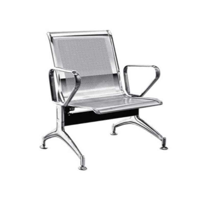 Wellsure Healthcare Mild Steel Chrome Plated Single Seater Waiting Chair, WSH-1496