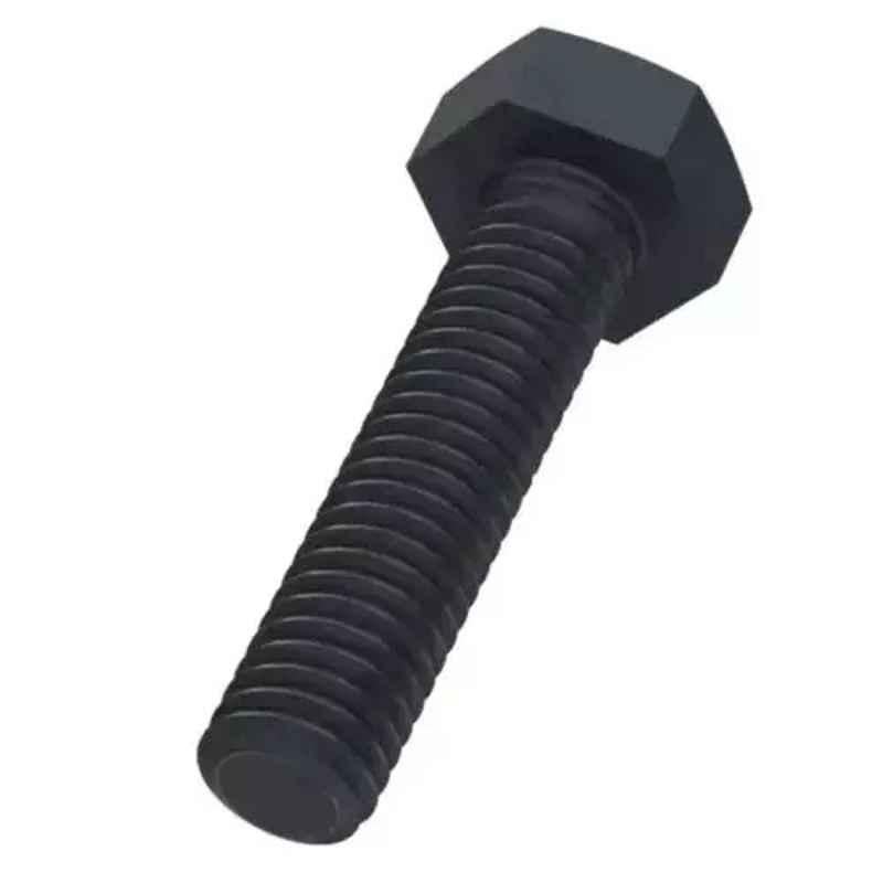 TVS 1x4-1/2 inch Cold Forged High Tensile Hexagonal Head Bolt/Screw, Grade: 5.2/8 (Pack of 10)