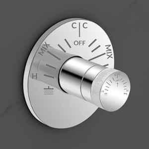 Plantex Stainless Steel & Brass Single Knob Shower Diverter with One Switch, 8091