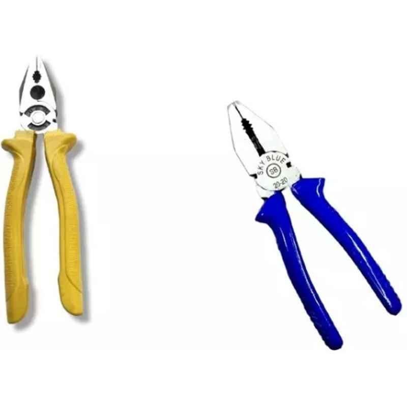 Sky Blue 2 Pcs 7.8 inch Lineman Plier Combo, SBE_PLIER_0201