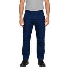 Atacama Poly Cotton Blend Twill Navy Blue & Orange Industrial Work Trouser, AWT008NY, Size: 32