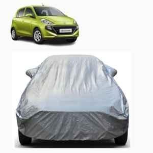 Aarex Auto Polyester Silver 100% Waterproof Car Body Cover with Mirror Pocket for Hyundai Santro (2015-2026) Model, ST-Silver
