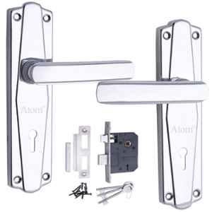 Atom 7 inch Chrome Platted Finish 6 Lever Double Stage Heavy Duty Mortise Door Lock Set, 609KY
