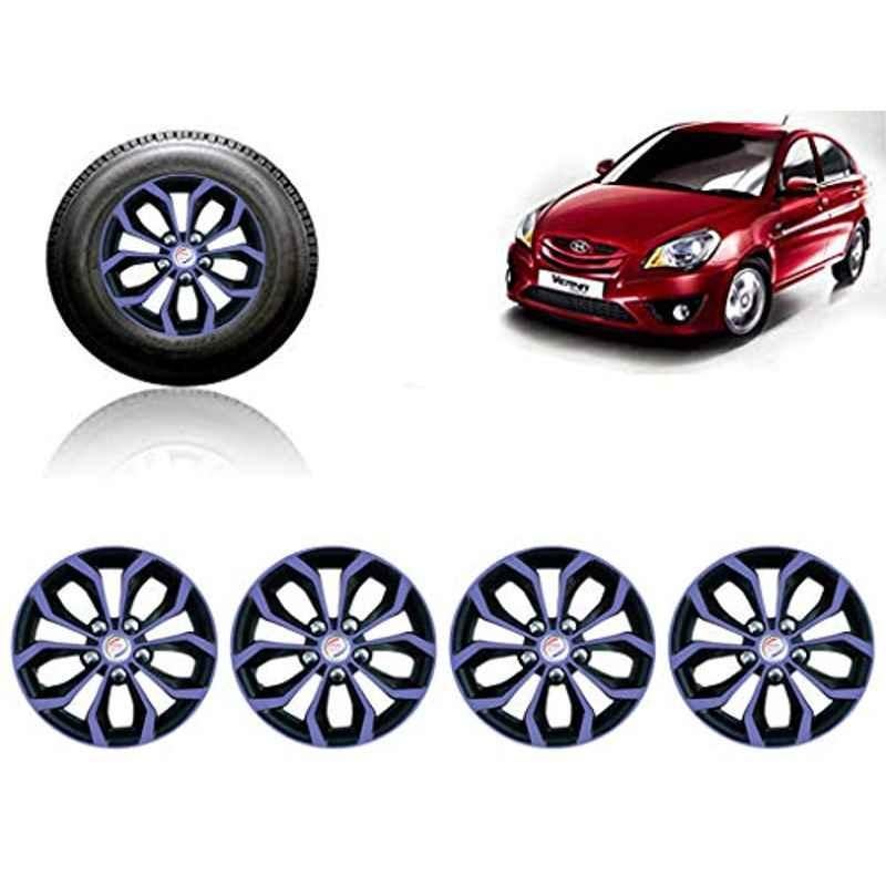 Auto Pearl 4 Pcs 14 inch ABS Violet & Black Car Wheel Cover Set for Hyundai Verna Transform