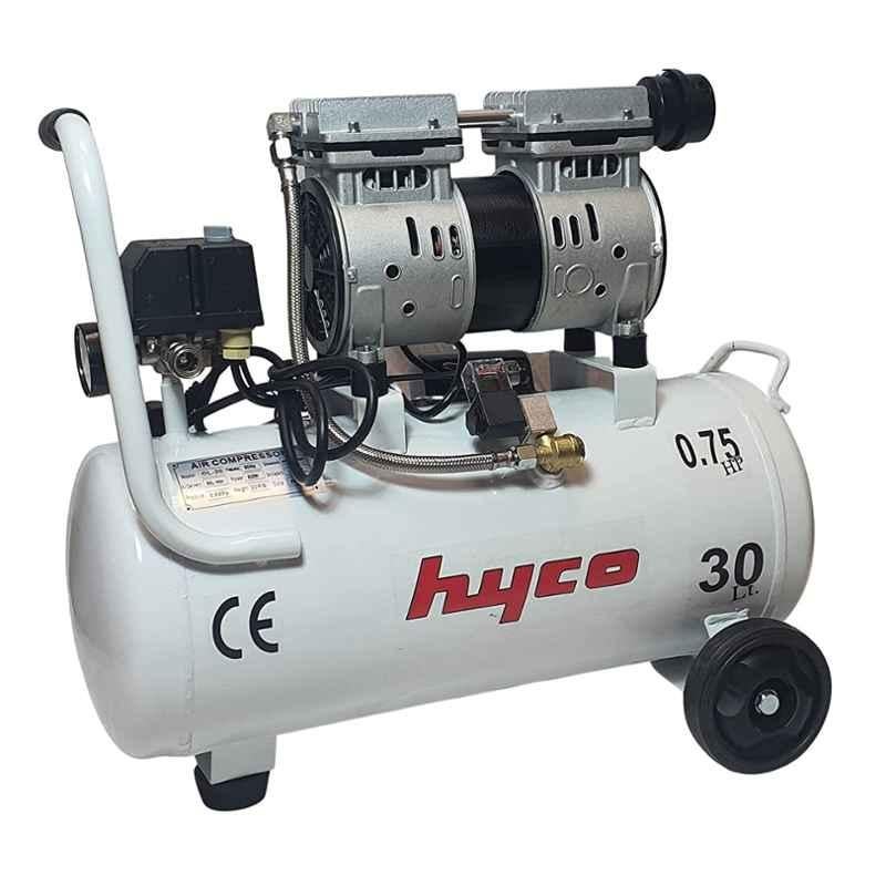 Hyco 0.75 30L Oil Free Portable Silent Air Compressor for Dental & Spray Painting, HY52