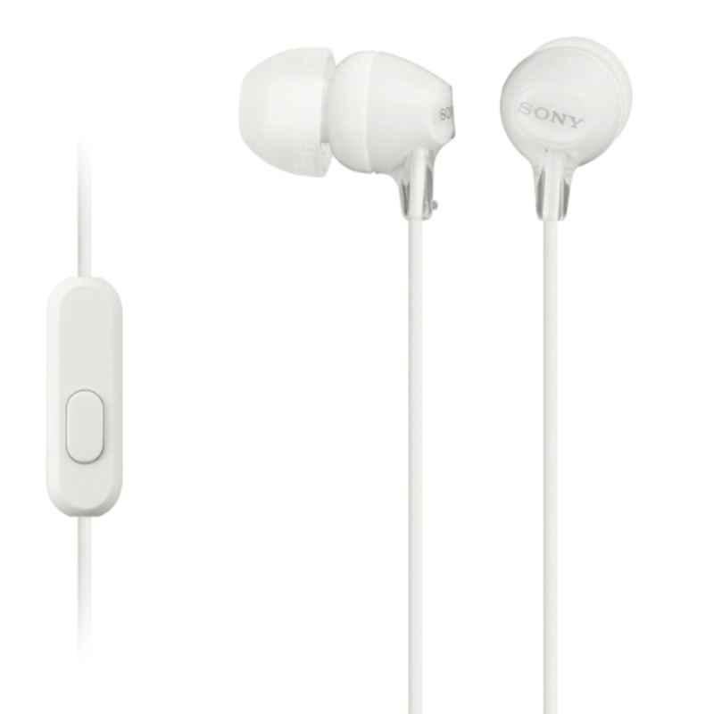 Sony 9mm White In-Ear Earphones, MDR-EX15AP