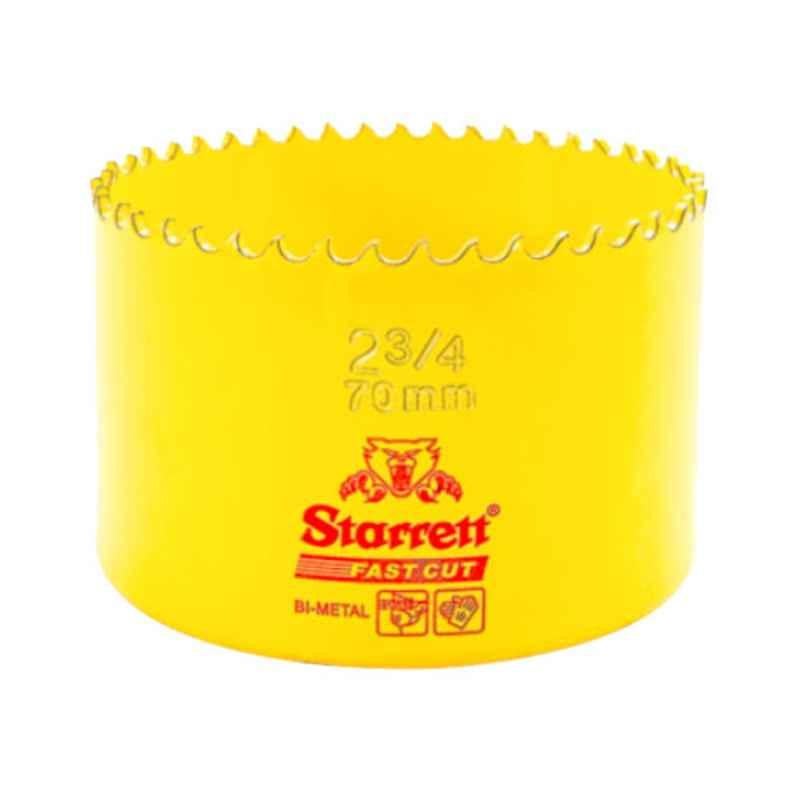 Starrett Fast Cut 70mm Yellow Bi Metal Hole Saw, FCH0234-G