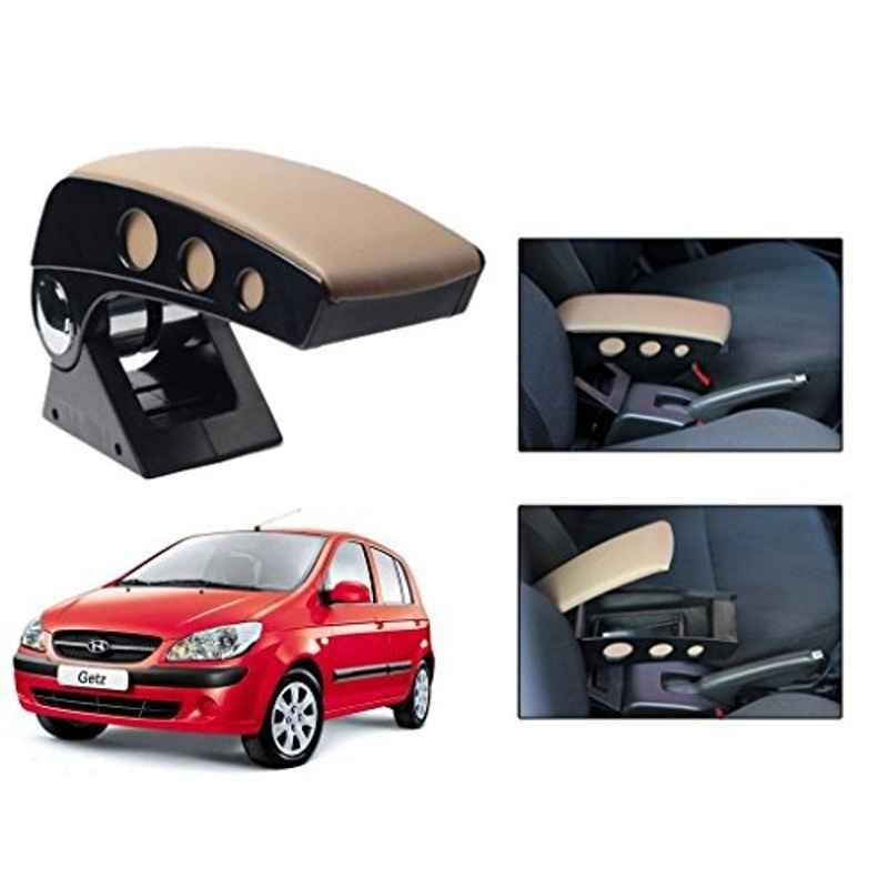 Kozdiko Beige Chrome Finish Car Armrest for Ford Figo