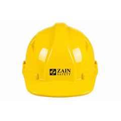 Zain Safety Guard Prime-4000 HDPE Yellow 8 Point Textile Fitting Non Ventilated Safety Helmet with Wheel Ratchet Adjustment