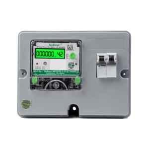 Techno 5-30A Polycarbonate Single Phase Energy Meter with Box & MCB, TMCB 008