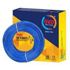 GVD 0.75 Sqmm Blue PVC Insulated Single Core Flame Retardant Copper Clad Aluminium Industrial Wire, Length: 90 m