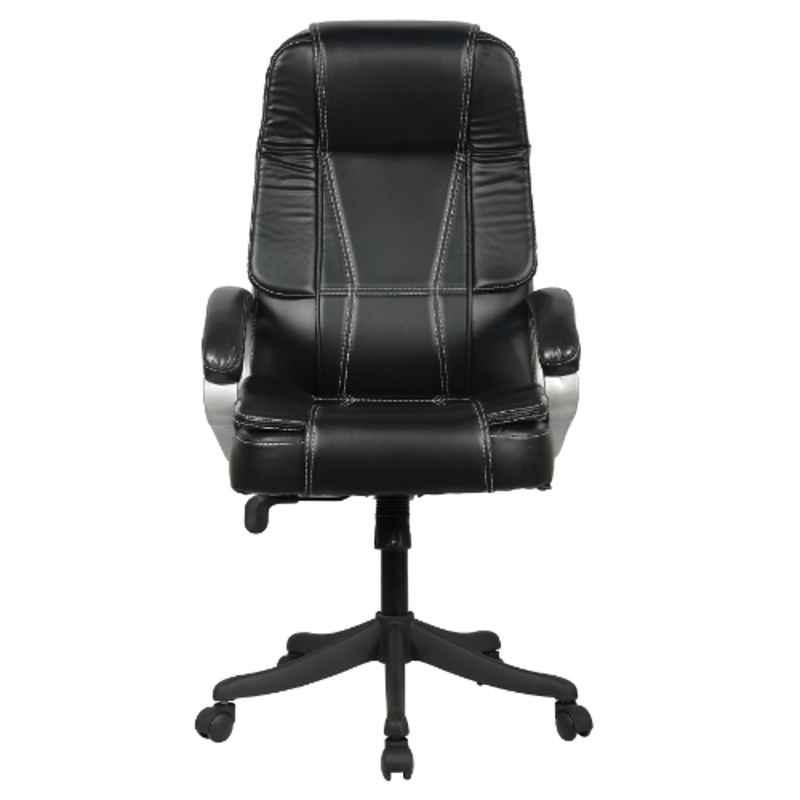 Woodbonds Mali Leatherette Black High Back Executive Office Chair with Tilt Locking, COMFR-400007-BLK