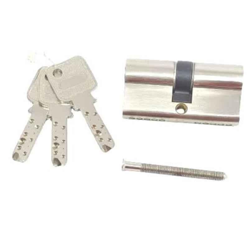 Ztxon 60BPSC Brass Silver Mortise Cylinder Locks with 3 Computer Keys