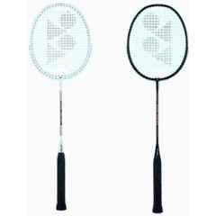 Yonex GR 303 i 99.9g Black & White Strung Badminton Racquet (Pack of 2)