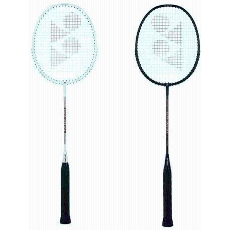Yonex GR 303 i 99.9g Black & White Strung Badminton Racquet (Pack of 2)