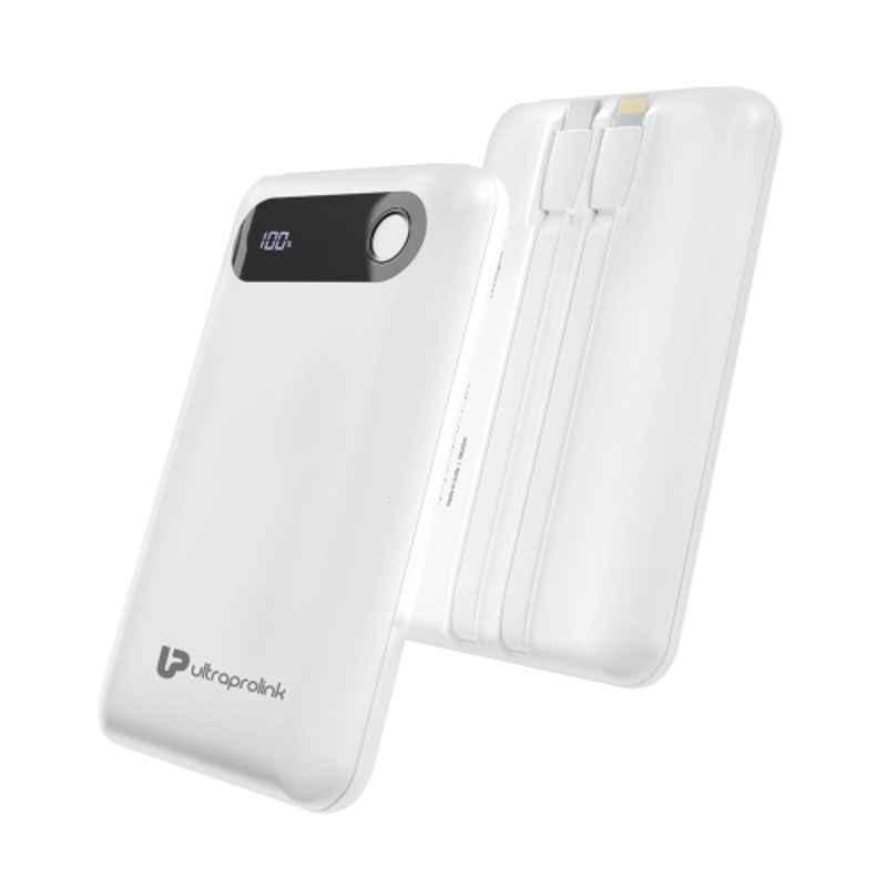 Ultraprolink 10000mAh 22.5W White Fast Charging Power Bank with USB-C & Support QC-PD-PPS, UM1127WHT