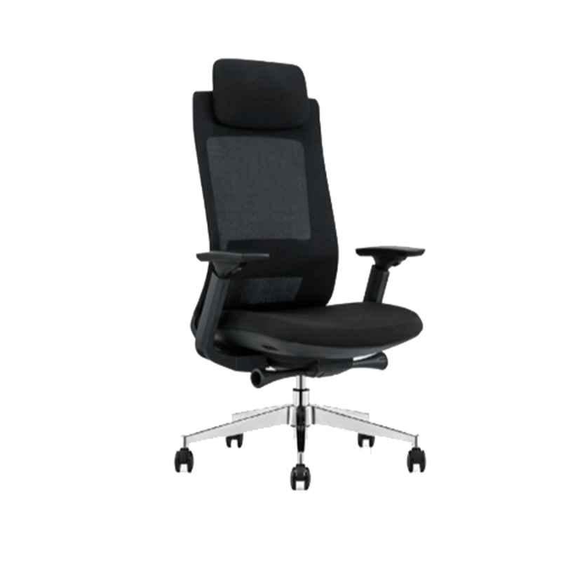 Smart Office Furniture Black Nylon Glass Fiber Frame Office Chair with Moulded Foam Up & Down Adjustable Fabric Headrest, EVL-002A