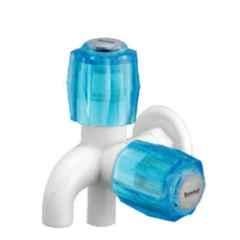 Sanituf Diamond PTMT White & Blue 2 in 1 Bib Cock, QTD-109