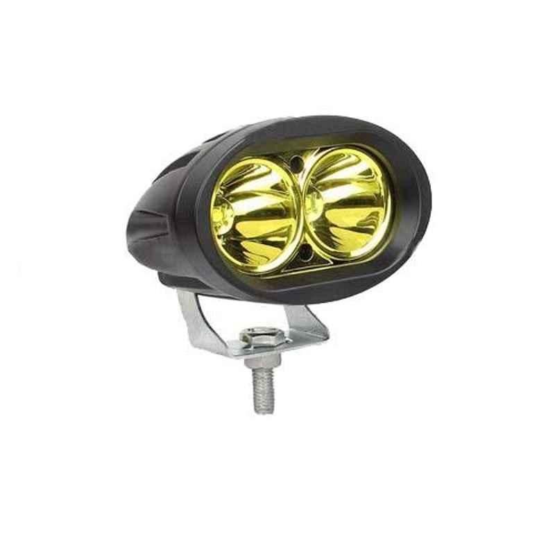 AllExtreme EX4DPY1 4 inch 20W Yellow Oval CREE LED SMD Projector Fog Lamp with Spot Flood Beam