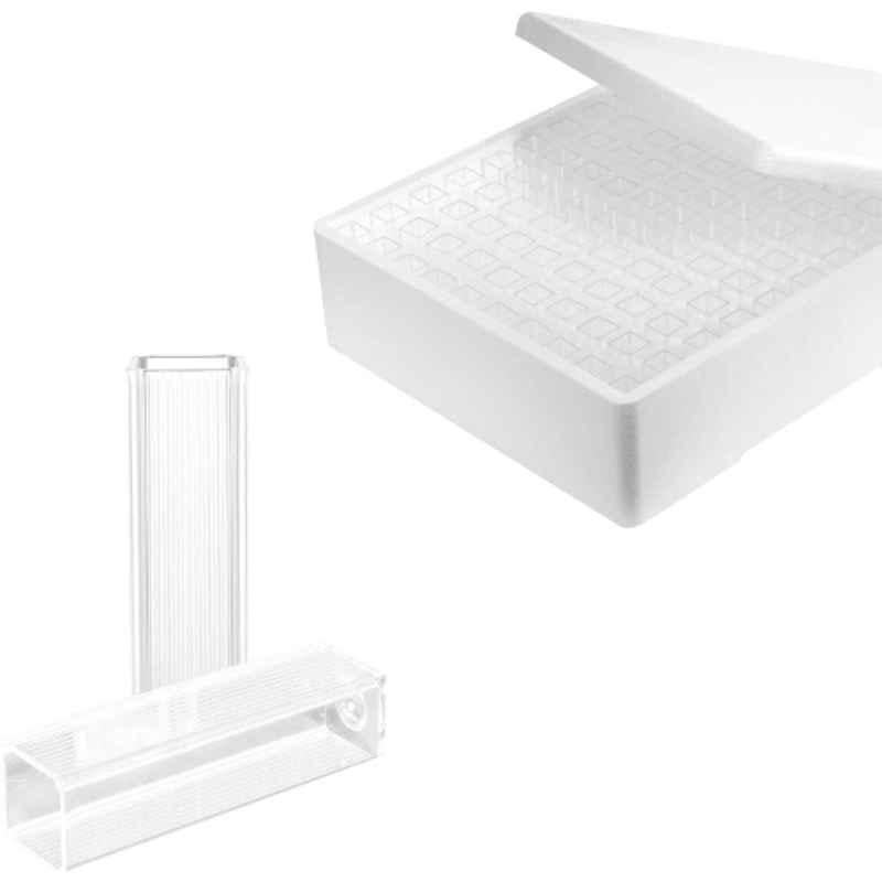 Lark 3.5ml 10mm Polystyrene Transparent Disposable Cuvette, B1004 (Pack of 100)