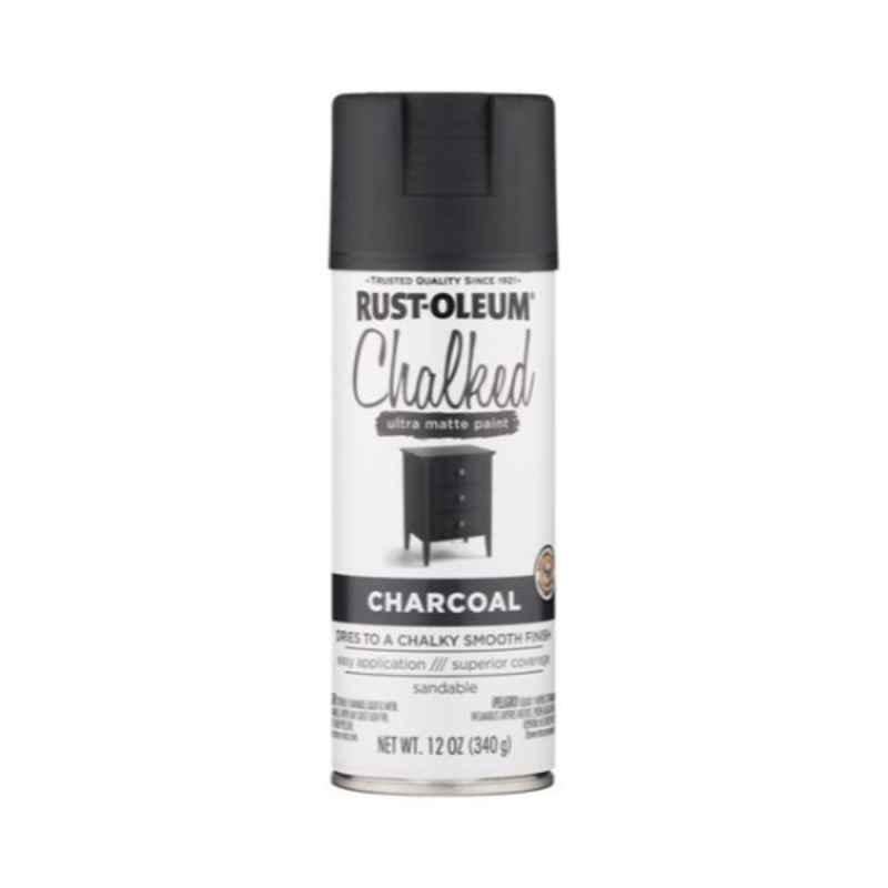 Rust-Oleum 12 Oz Charcoal Chalked Ultra Matte Spray Paint, 302590