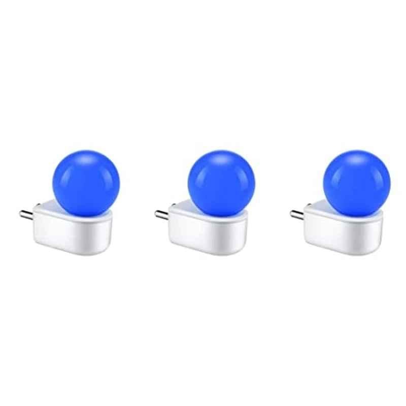 Orient Electric Deco 0.5W Blue Plug n Play LED Night Lamp with 2 Pin Socket, Glare-Free Brightness & BIS Approved (Pack of 3)