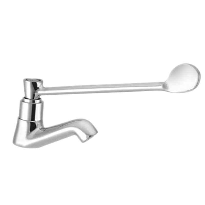 ZAP Brass Chrome Finish Elbow Handle Full Pillar Cock Tap for Bathroom Wash Basin & Kitchen Sink
